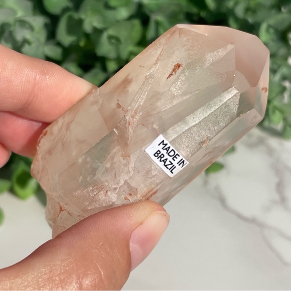 Tangerine Lemurian Quartz Crystal Point - Picture 17 of 17